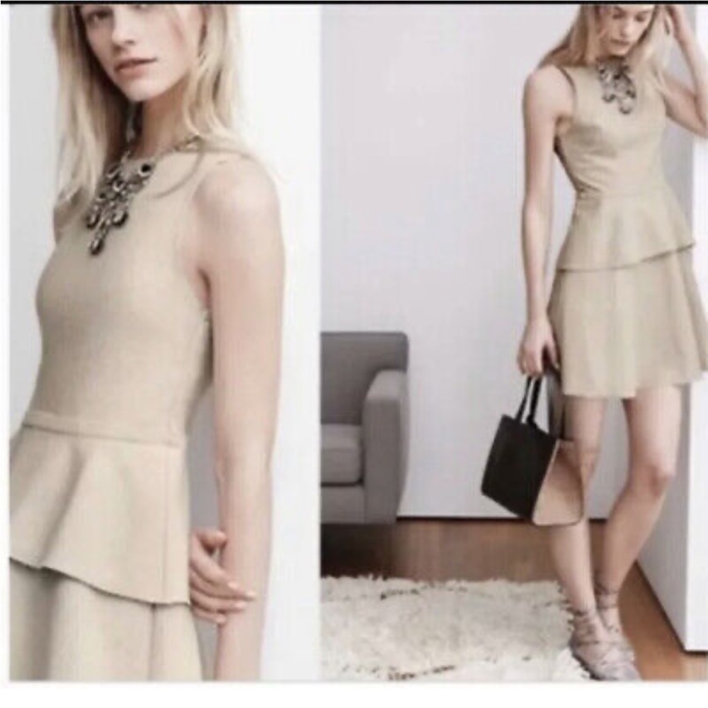 Banana Republic Linen Peplum Canvas Dress with Pockets
